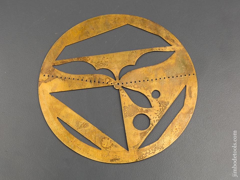 4 3/4 inch POLYGRAPH CO Patent December 8, 1885 Protractor - 83282