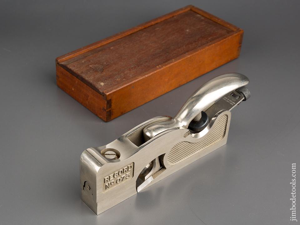 RECORD No. 073 Shoulder Plane in Custom Lined Wooden Box - 83314