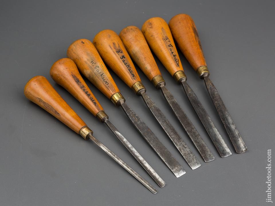 Seven ADDIS Carving Gouges - 833298 
