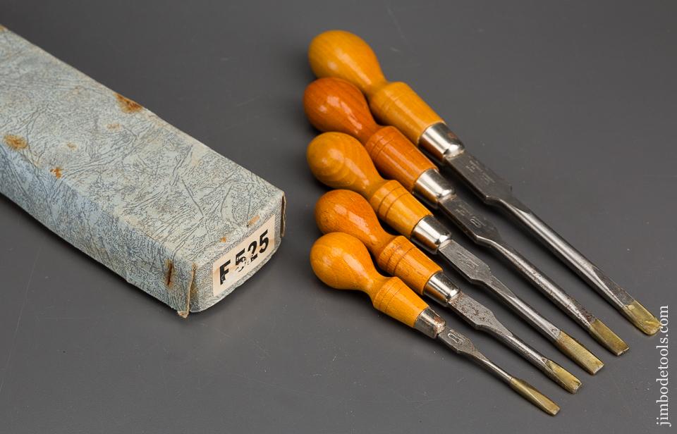 FOOTPRINT F525 Five Piece Cabinetmaker's Screwdriver Set in Original Box - 83372
