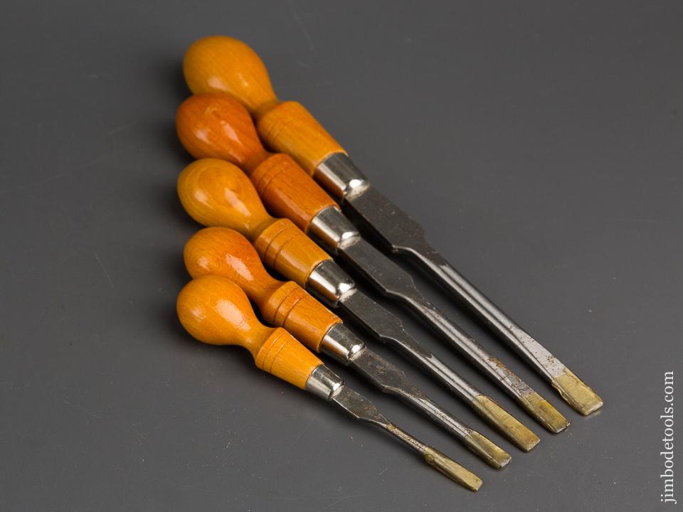 FOOTPRINT F525 Five Piece Cabinetmaker's Screwdriver Set in Original Box - 83372