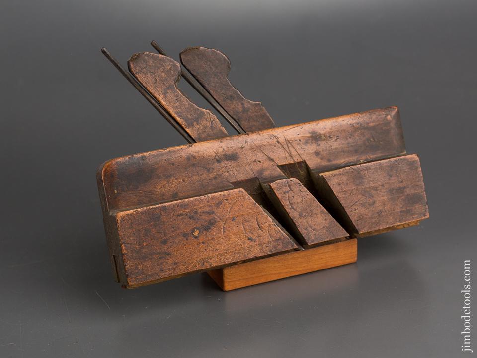 Miniature 7 1/2 inch Double Iron, Double Bead Coach Maker's Plane by D. MALLOCH PERTH circa 1850-1913 - 83375R
