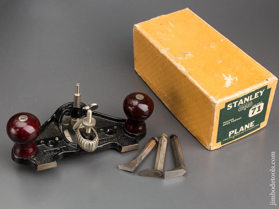 100% Complete! STANLEY No. 71 Router Plane MINT in Original Box - 83397