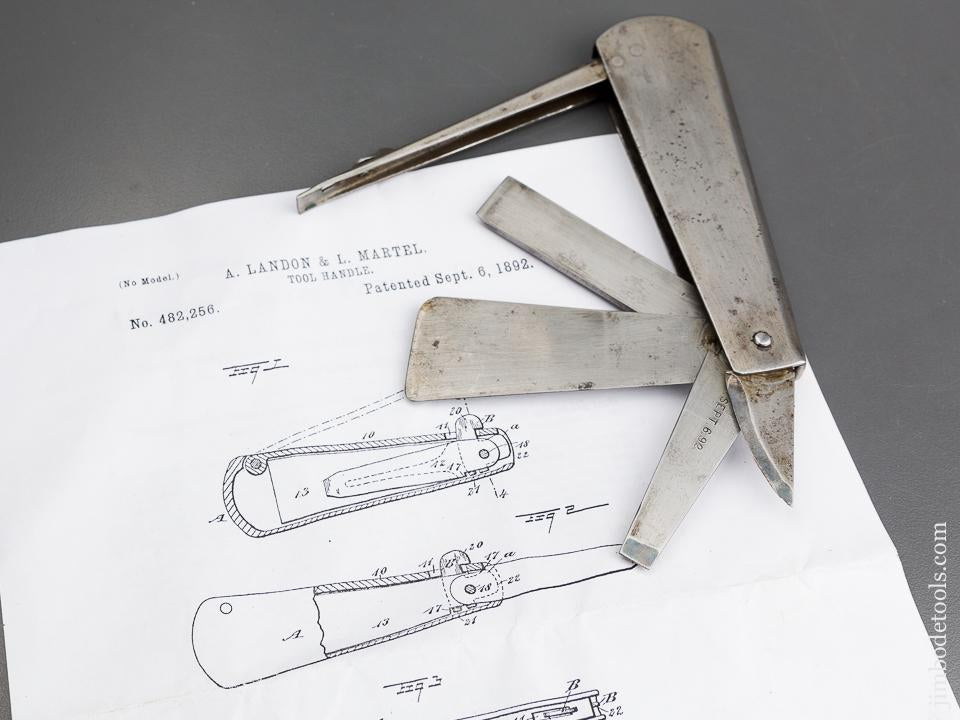 4 3/4 inch LANDON & MARTEL Patent September 6, 1892 Tool Handle - 83421
