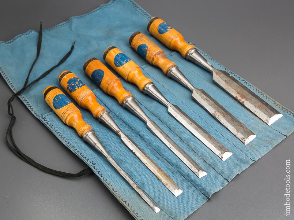 Set of Six BERG ESKILSTUNA Chisels in Roll - 83447