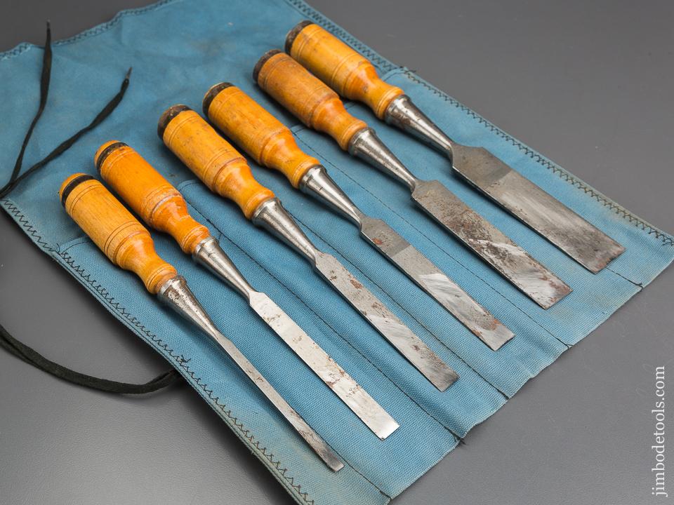 Set of Six BERG ESKILSTUNA Chisels in Roll - 83447