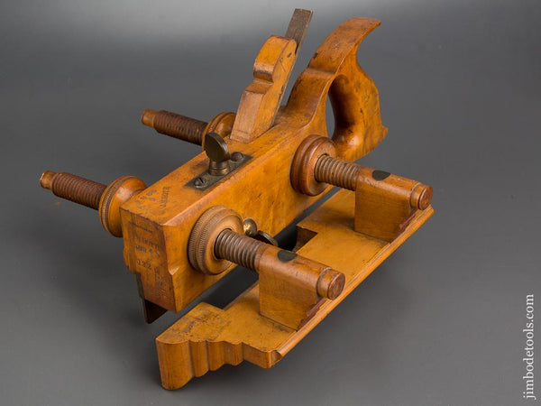 Beautiful Boxwood SANDUSKY TOOL CO No. 132 Handled Screw Arm Plow Plane circa 1869-1925 EXTRA FINE! - 83455U