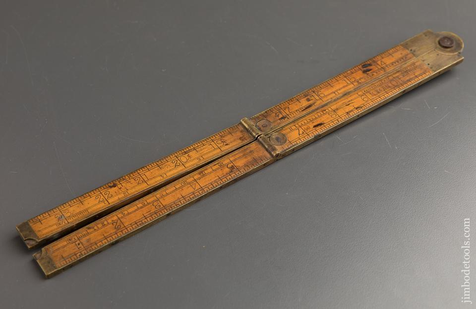 RARE and Excellent! NICOL Patent June 25, 1872 STANLEY 72 1/2 Folding Rule Dividers - EXCELSIOR 83457