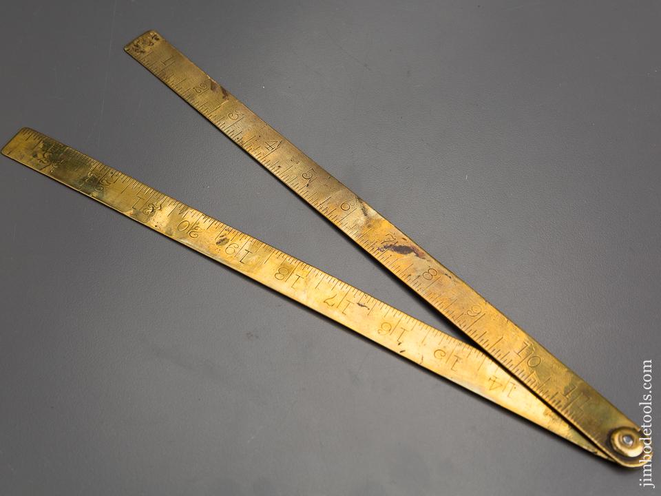 LUFKIN No. 1085 Folding Brass Two Foot Blacksmith's Rule - 83465