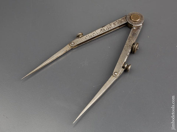 Rare! Eight inch BERNARD Patent July 19, 1892 Folding Dividers by SCHOLLHORN - 83468