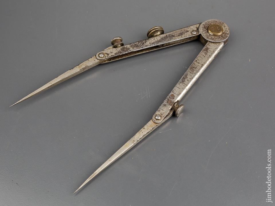 Rare! Eight inch BERNARD Patent July 19, 1892 Folding Dividers by SCHOLLHORN - 83468