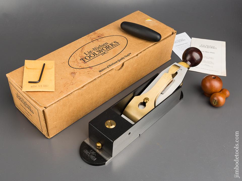 LIE-NIELSEN L-N 9 Iron Miter Plane with Cocobolo and Hot Dog in Original Box - 83475