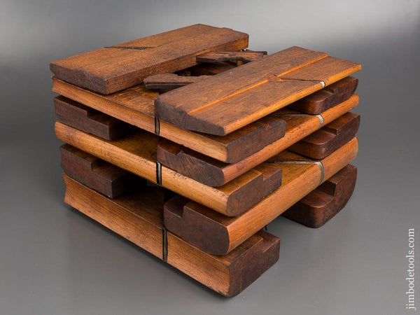 Crisp Set of Twelve Hollows & Rounds Molding Planes by C.F. BULKLEY & CO circa 1860 CT - 83483