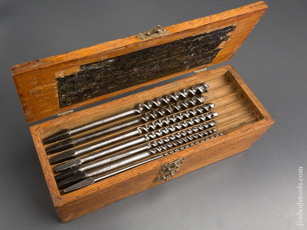 Complete Set of 14 RUSSELL JENNINGS Auger Bits in Original 3 Tiered Box - 83489