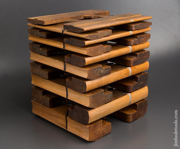 FINE Matched Set of Twenty Hollows & Rounds Molding Planes 2-20 by M. CRANNELL ALBANY circa 1843-78 EVENS - 83492