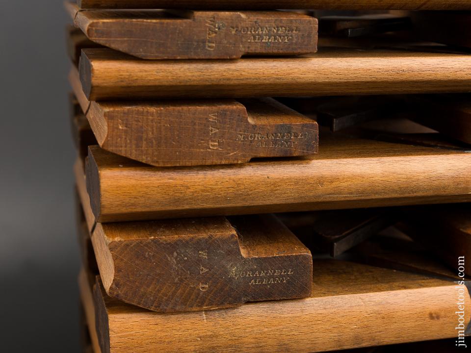 FINE Matched Set of Twenty Hollows & Rounds Molding Planes 2-20 by M. CRANNELL ALBANY circa 1843-78 EVENS - 83492