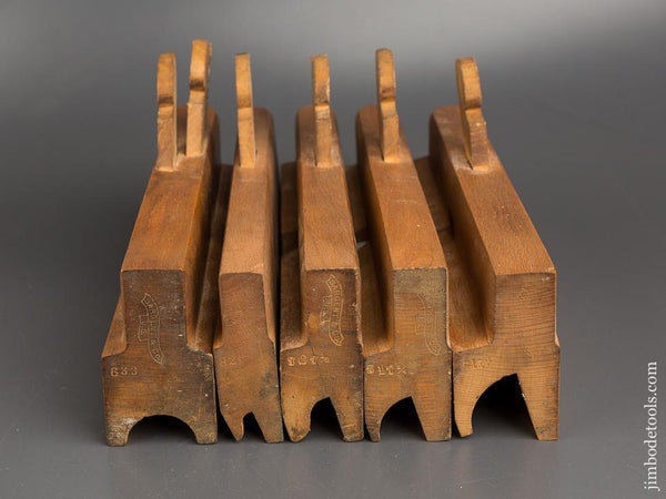 Crisp FINE Group of Five Planes ALL From the Same Chest as the SANDUSKY 24 Hollows & Rounds Set Above! - 83509