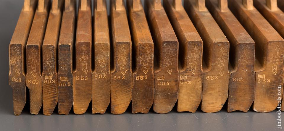 Crisp, Clean No. 663 Set of 24 SANDUSKY Hollows & Rounds Molding Planes circa 1869-1925 WOW! - 83511