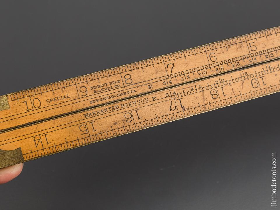 Rare! STANLEY No. 15 Boxwood and Brass Engineer's Rule with "E" and "M" Scales Marked "SPECIAL" - 83524R