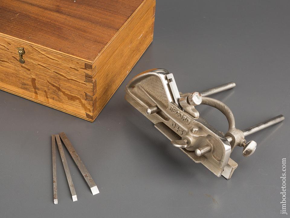 RECORD No. 043 Plough Plane 100% COMPLETE in Custom Wooden Box - 83530