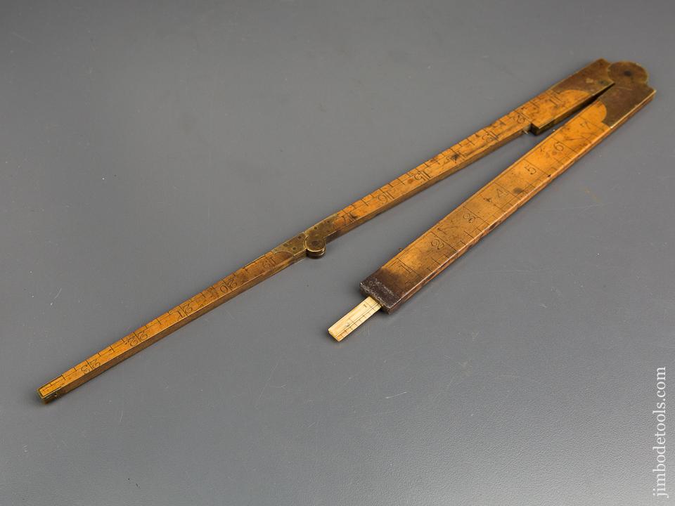 RARE Three Legged Timber Rule by WILLIAM BAYLIS MAMHEAD EXETER - 83538