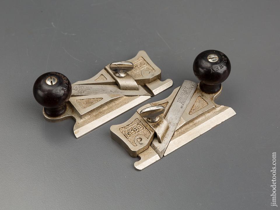 STANLEY No. 98 & 99 Side Rabbet Planes in Custom Wooden Box - 83558