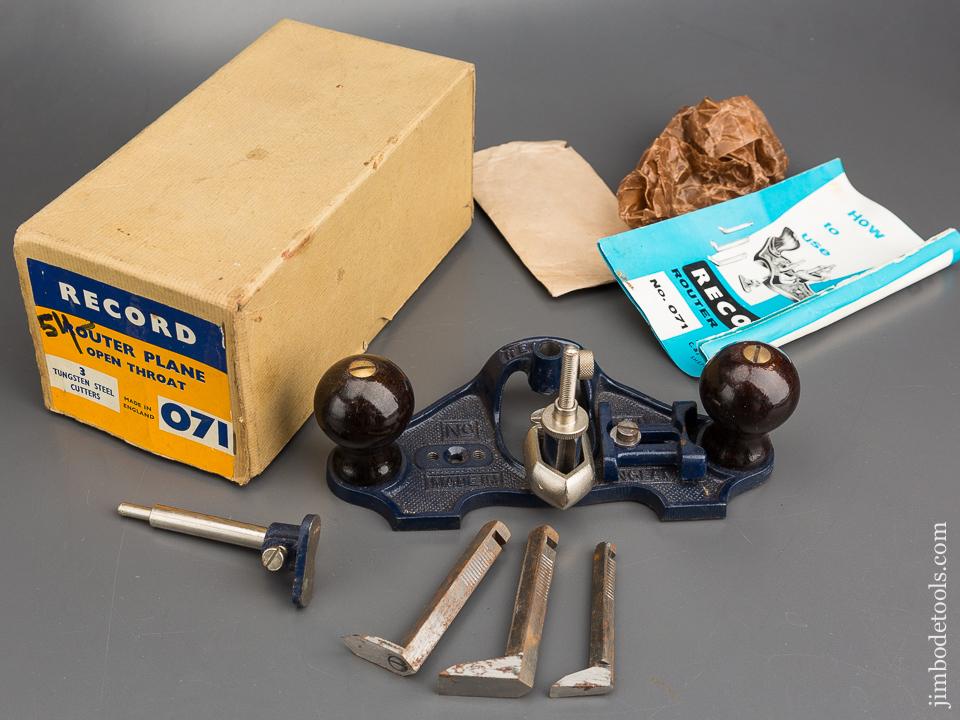 RECORD No. 071 Router Plane 100% COMPLETE in Original Box - 83562
