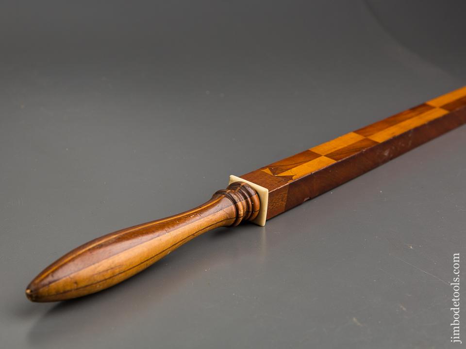 Fancy & Fine! 43 3/4 inch Inlaid Draper's Ell Rule - 83577