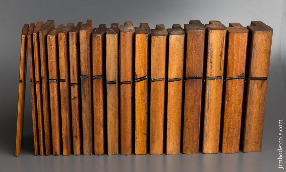 Good COMPLETE User Set of 18 Hollows & Rounds Moulding Planes 1-17 ODDS = 83579