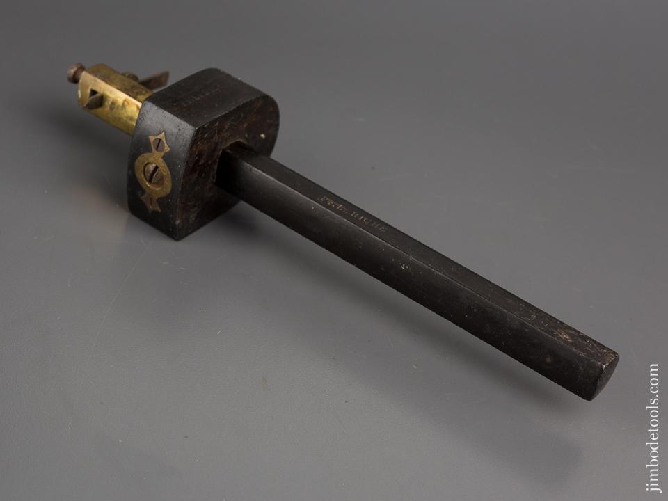 10 1/4 inch MARPLES Ebony & Brass Slitting Gauge - 83582