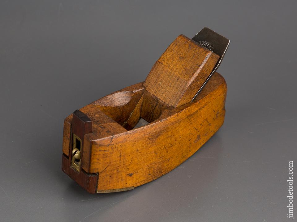 RARE Miniature MATHIESON Beech & Mahogany Adjustable Compass Plane - 83587