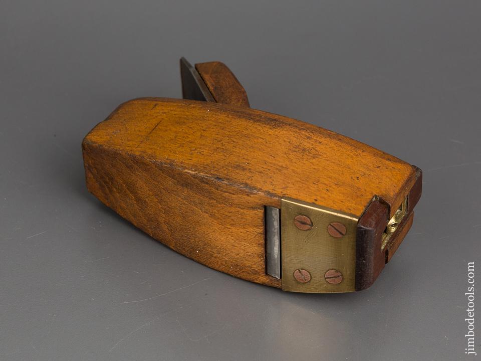RARE Miniature MATHIESON Beech & Mahogany Adjustable Compass Plane - 83587