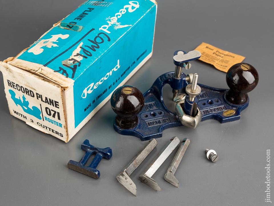 RECORD No. 071 Router Plane 100% COMPLETE in Original Box - 83589
