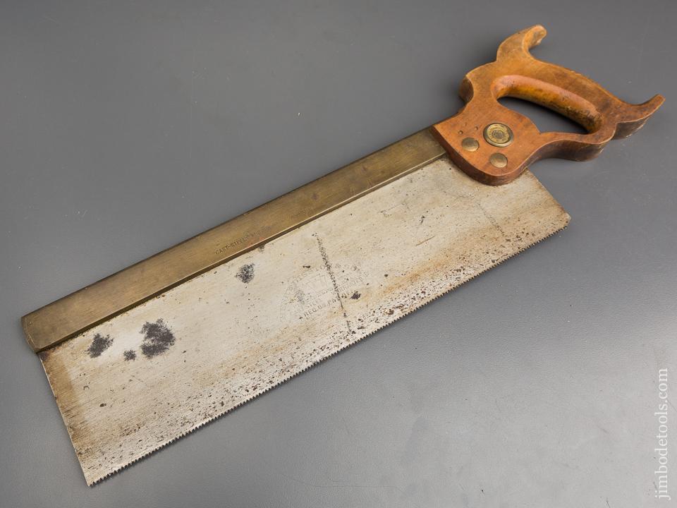 NEW OLD STOCK 13 point 14 inch UNUSED! Crosscut HENRY DISSTON & SONS PHILADA Brass Back Saw - 83597R