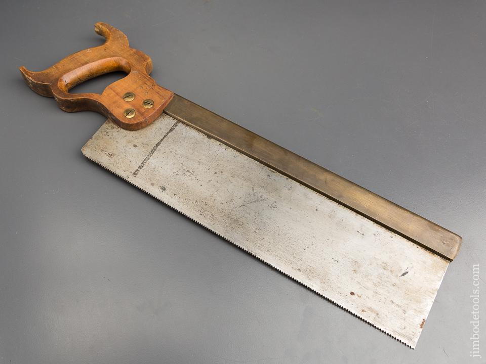 NEW OLD STOCK 13 point 14 inch UNUSED! Crosscut HENRY DISSTON & SONS PHILADA Brass Back Saw - 83597R