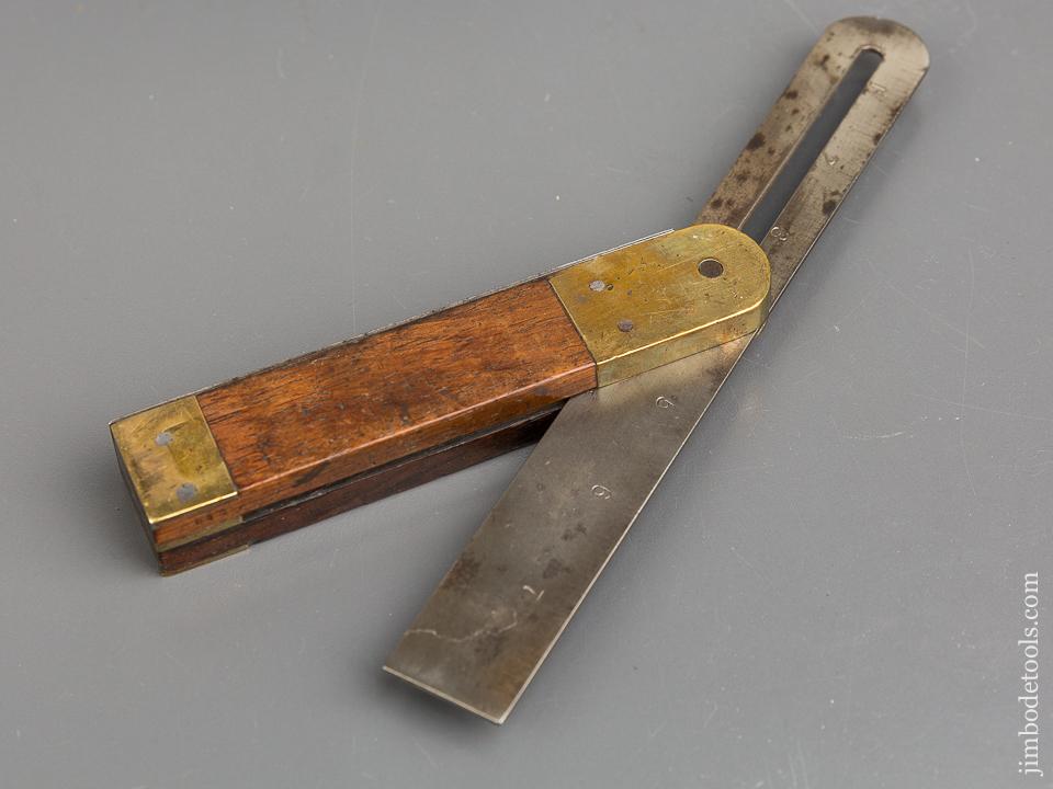 Eight inch HOWARD's Patent November 5, 1867 Type One Rosewood & Brass Bevel/Level - 83628