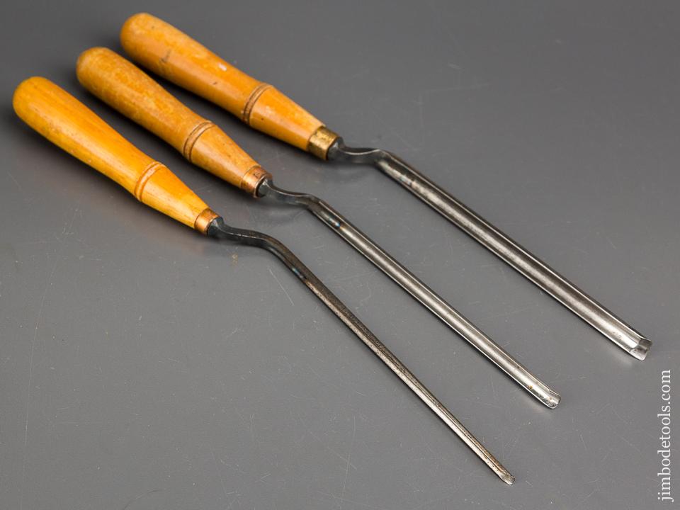 Three BUCK BROS Crank Neck Gouges - 83634