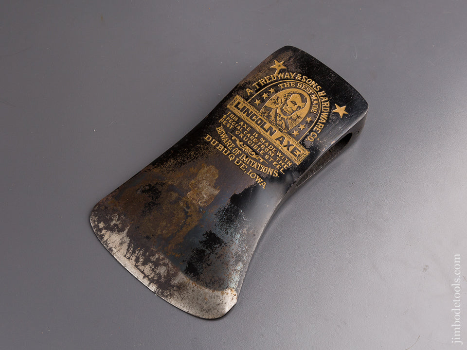 FANTASTIC! Crisp Embossed LINCOLN Axe with Original Paint! - 83642U