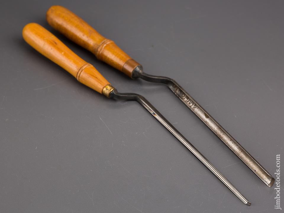 Two BUCK BROS Pattern Maker's Crank Neck Gouges EXTRA FINE - 83694
