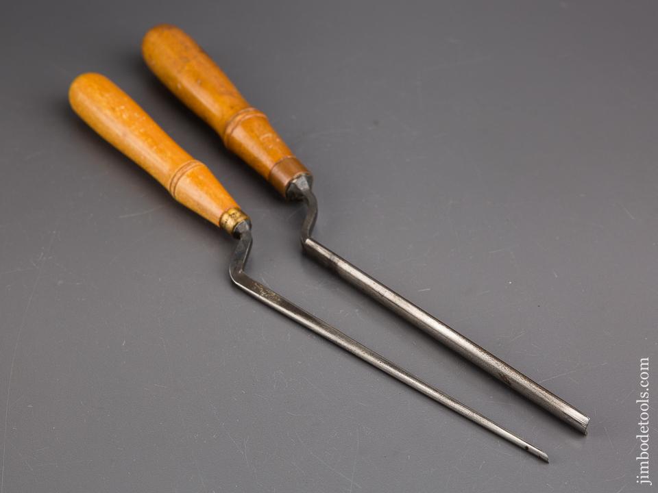 Two BUCK BROS Pattern Maker's Crank Neck Gouges EXTRA FINE - 83694