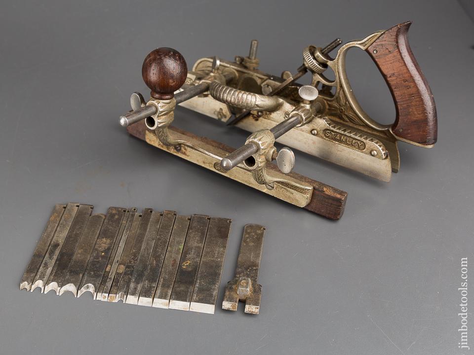 Good User STANLEY No. 45 Combination Plow Plane with One Stop and 17 Cutters! - 83699