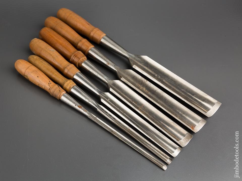 Gorgeous Set of Six BUCK BROTHERS Gouges EXTRA FINE - 83705