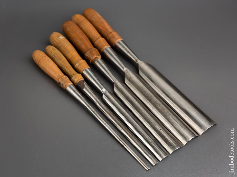 Gorgeous Set of Six BUCK BROTHERS Gouges EXTRA FINE - 83705