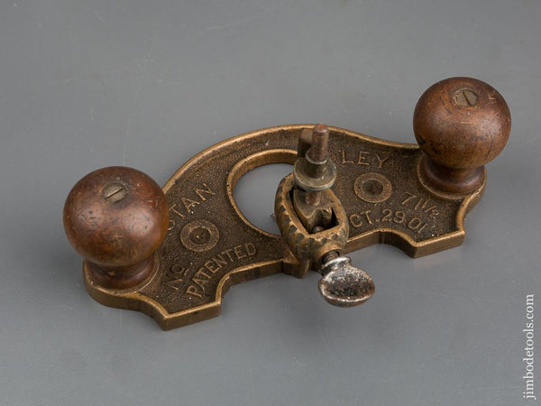 Brass STANLEY No. 71 1/2 Pattern Maker's Router Plane with 1/4 inch Cutter - 83725