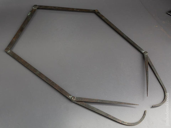 Unusual 30 inch Articulating Combination Calipers & Dividers in Brass - 83738