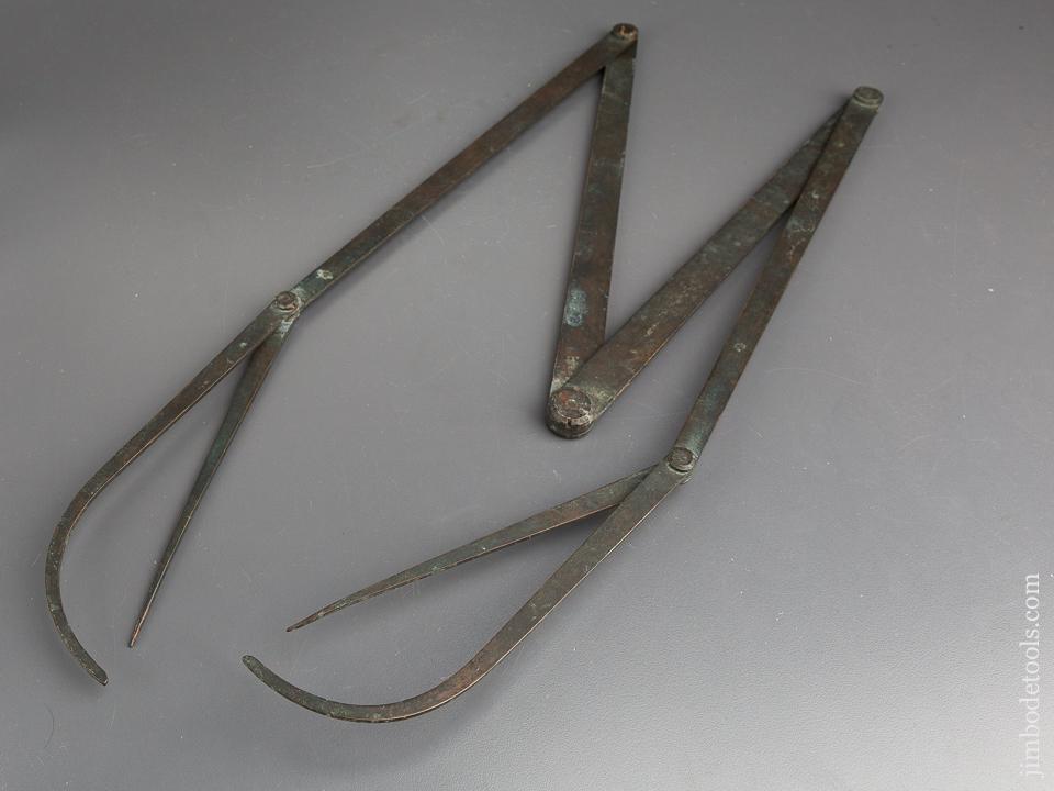 30 Inch Calipers Unusual 30 inch Articulating Combination Calipers & Dividers in Brass ...