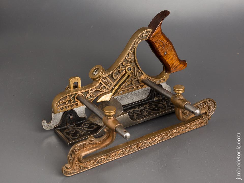 Exquisite! STANLEY MILLERs Patent No. 42 Gunmetal Plow Plane - 83747U
