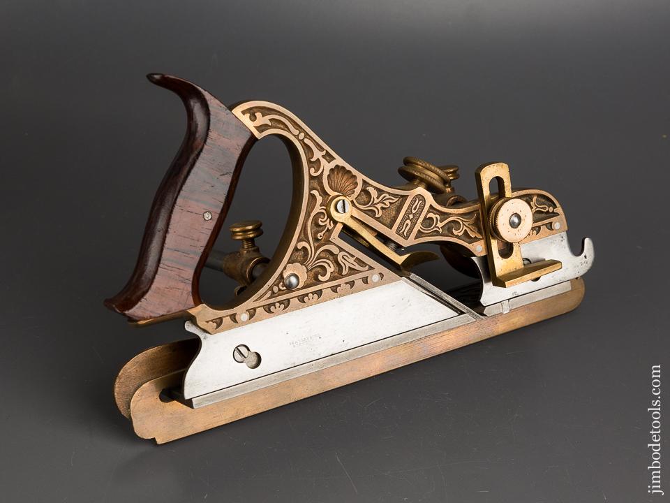 Exquisite! STANLEY MILLERs Patent No. 42 Gunmetal Plow Plane - 83747U
