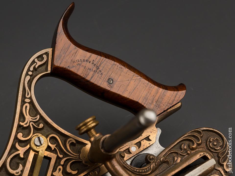 Exquisite! STANLEY MILLERs Patent No. 42 Gunmetal Plow Plane - 83747U