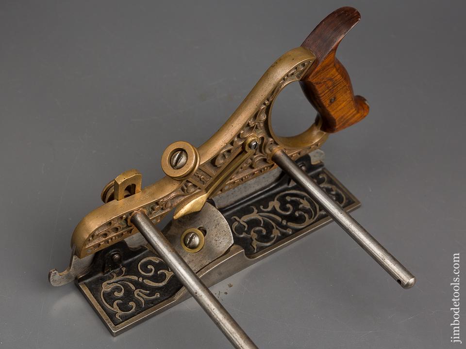 Exquisite! STANLEY MILLERs Patent No. 42 Gunmetal Plow Plane - 83747U